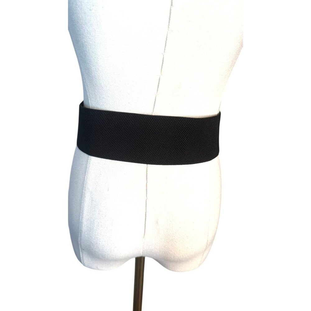 NEW 2/$30 OS Vintage Style Champagne Beige Rhinestone Floral Stretch Belt - Picture 6 of 7